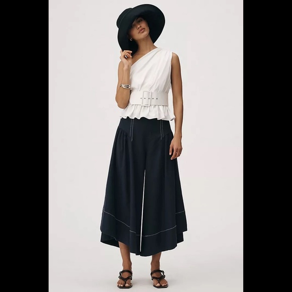 Anthropologie Pants - Anthropologie Linen Extended Waist Pants